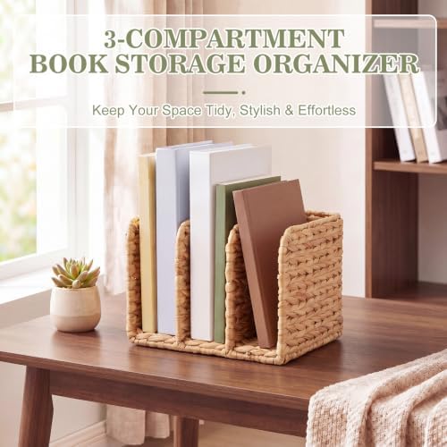 Novabright Wicker 3-compartment File Magazine Desk Holder, Suit for B5 - Image 4