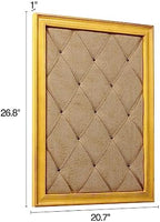 SOFE 21x27 Large Farmhouse Burlap Pin Board, Wood Framed Bulletin Board - Image 2