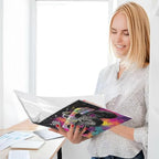Monster Truck Moon Round Ring Binders 1.5 Inch 3 Ring Binder with Clipboard Holds 200 Sheets Office Home School - Image 6