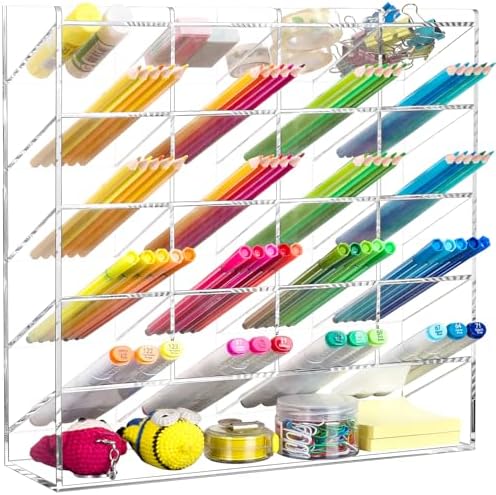 BEYGORM Acrylic Vertical Marker Organizer for 250 Markers, Desk Orgaizer by BEYGORM