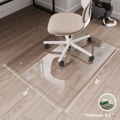 Koonmi Glass Chair Mat for Carpet, 36"x46" Thick Office Chair Mat - Image 4