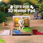 3D Calendar 2027, Desk Time Piece Calendar 2027,Tear-Away 3D Paper Art Notepad w LED Lights,Creative 3D Memo Artsy Pad Calendars, DIY Paper Carving Gift (Backpack Dog) - Image 2