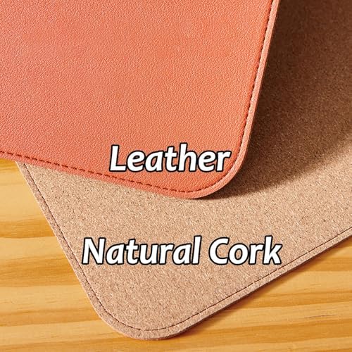 Non-Slip Cork Large Desk Mat Dual-Sided Office Mouse Pad, Waterproof Writing Protector Pad Desk Accessories for Home(Blue,60x30cm) - Image 3