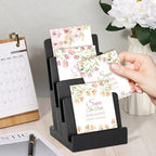 2 Pack 4 Tier Wood Brochure Holder Stand 6 x 9 inch Black Literature Holder Flyer holder for 5.5 x 8.5 inch 5 x 7 inch Booklets Pamphlets Menus Magazines Multi Purpose Organizer - Image 5
