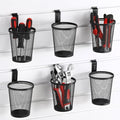 Briwooody 6 Set Slatwall Cups with Hook, Holder Accesories, Large, Black by Briwooody