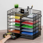Marbrasse Literature Organizer, Paper Organizer Desk Organizers,Dark Black - Image 6