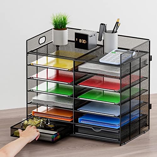 Marbrasse Literature Organizer, Paper Organizer Desk Organizers,Dark Black - Image 6