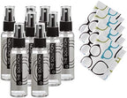 The Solution Lens Cleaner Spray | 8-2oz Alcohol Free Eyeglass Lens Cleaning Spray & 4 Microfiber Cleaning Cloth for Glasses, Lens, Screens by Ron%27s+Optical