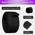 1.5" ID Nylon Protective Hose Sleeve, Nylon Protective Sleeve Nylon Protective Sheath Nylon Cable Cover for Welding Torch Hydraulic Hose, 25' Length, Black - Image 2