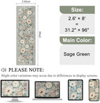 DUKINO 2.6x8 Runner Rug Washable Runner Rug for Hallway Non Slip Sage Green - Image 2