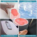 FLORICH Seat Cushion Lumbar Support Pillow for Office Chair, Car Lower Back Support, Ergonomic Desk Chair Pillow for Butt and Back Support of Memory Foam Seat Pad(Pink) - Image 4