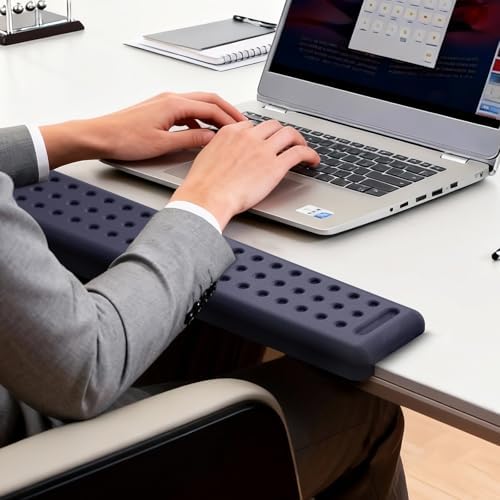 Leolee L-Shaped Desk Long Wrist Rest Elbow 60CM, Deep Blue Arm Rest - Image 5