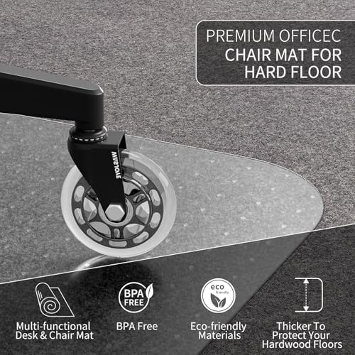 WASJOYE Chair Mat for Carpet, 36" x 48" PVC Clear Rectangle for Carpet - Image 6