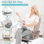 Gel Seat Cushion, Cooling Memory Foam Cushion for Office Chair, Gray - Image 6