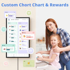 Digital Calendar 24 Inch Touch Screen, Electronic Wall Calendar Chore Chart for Family Monthly/Weekly Planner, Interactive Display Smart Calendar for Home Organization, Desk Mount Included - Black - Image 4