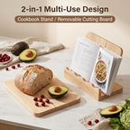 Small Wooden Cookbook Stand Keeps the Recipes Open and Frees Your Hands - Image 3