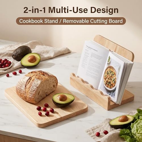 Small Wooden Cookbook Stand Keeps the Recipes Open and Frees Your Hands - Image 3