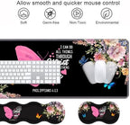 Ergonomic Keyboard Wrist Rest & Mouse Pad Wrist Rest Set, Butterfly Quote Bible Verse Philippians 4-13 Large XXL Gaming Desk Mat 31.5"x 11.8" with Non-Slip Base, Memory Foam for Home Office Study Game - Image 4