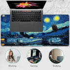 Keyboard Wrist Rest and Mouse Pad Set,31.5x11.8 Inches Desk Mat,Waterproof Non-Slip Ergonomic Wrist Support for Pain Relief,Extended Desk Protector for Office Home Gaming,Starry Night Sky Art - Image 7