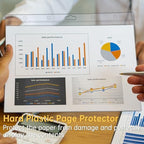 AKONEGE 12PCS Hard Sheet Protectors 8.5 x 11 Waterproof Resealable Zip Page Protectors Clear Hard Plastic Sleeves for Photos Birth Certificate, Heavy Duty Document Holder Wall Sign Holder, Horizontal - Image 2