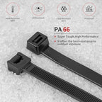 BethTie 300 Pcs Black Zip Ties Assorted Sizes 12"+20"+26"+36" 220 LBS - Image 6