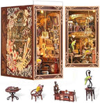MiniCity Painter at Dusk DIY Book Nook Kit, Miniature House Puzzle with LED by MiniCity