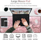 4 in 1 Mouse Pad Combo, Large Gaming Mouse Pad + Keyboard Wrist Support + Mouse Wrist Rest + Coaster, Table Pad 31.5 "x 11.8" with Memory Foam Ergonomic Wrist Pad Set, God Jesus Christ - Image 4