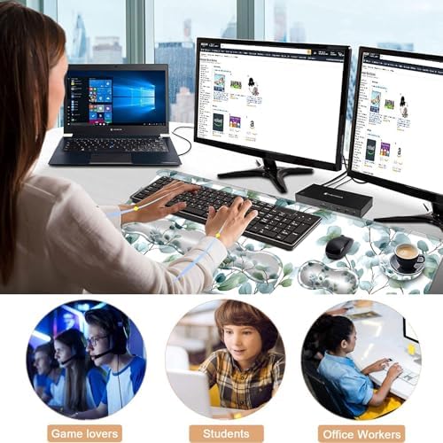 Keyboard Wrist Rest and Mouse Pad with Wrist Support Set Ergonomic Coaster,Memory Foam,Easy Typing Pain Relief,Large XL Desk Mat 31.5"x 11.8",Grass Leaves - Image 7
