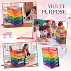 Geetery Turn in Trays Classroom, Rainbow Color, Set of 12 - Image 5