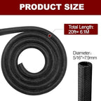 Automotive Wire Loom High Temperature Braided Wire Loom, Split-Sleeve Heat Resistant Wiring Loom Cord Cover for Harness Wires, Self-Wrapping Heavy Duty Sheathing Cable Management (5/16"-20Feet) - Image 4