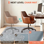 BAGAIL Office Chair Mat for Hardwood Floor, 35"x47" Heavy Duty Computer Chair Mat - Fast Flat & Smooth Glide - Non-Slip Desk Chair Floor Protector for Home Office - Black - Image 2