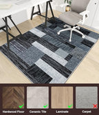 chakme Office Chair Mat for Hardwood Floor, 48"x36" Easy Glide Computer Desk Mat Protector for Rolling Chair Under Desk Rug Nonslip Backing, Machine Wash, (Jigsaw) - Image 3