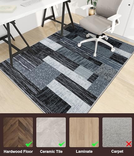 chakme Office Chair Mat for Hardwood Floor, 48"x36" Easy Glide Computer Desk Mat Protector for Rolling Chair Under Desk Rug Nonslip Backing, Machine Wash, (Jigsaw) - Image 3