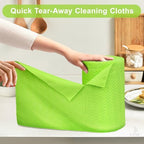 LIVOS Microfiber Cleaning Cloth Roll - 80 Pack, Reusable Paper Towels, Microfiber Towels for Cars, Super Absorbent Lint Free Cleaning Rags for House, Kitchen, Window-Wave Green, 11.5"x11.5" - Image 4