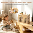 Wooden WiFi Router Box Hider, 3-Layers Hidden Cable Management - Image 6