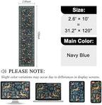 DUKINO 2.6x10 Washable Runner Rug Non Slip Animal Rug for Hallway Navy Blue - Image 2
