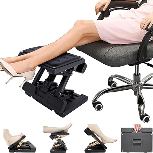 Ergonomic Under Desk Footrest & Leg Rest Stool with Massage Roller by kalnweis