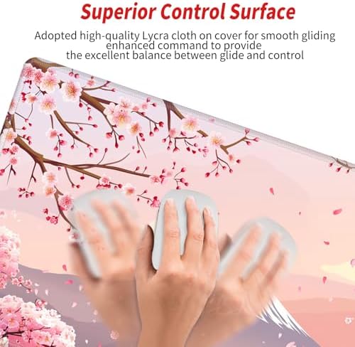 Gaming Mouse Pad 24x48 Desk Mat Large Mousepad Cherry Blossom Desk Pad Giant Full Mouse Mat XXXL Computer Mat for Protector Desktop Wireless - Image 4