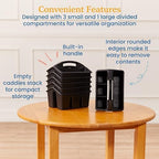 ECR4Kids 4-Compartment Small Plastic Caddy, Multipurpose Organization, Black, 6-Pack - Image 5