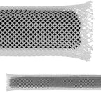 Electriduct 1/2" PET Expandable Braid Sleeving Flame Retardant Flexible Wire Mesh for Cord Management and Cable Protection - 250 Feet - Clear by Electriduct