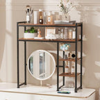 Aetheris Desktop Organizer Shelf, 30" Wooden Office Storage Rack, Display Shelf Rack, 5 Tier Desktop Display Rac, Desk Shelf, Desk Hutch for Computer Monitor (Brown) - Image 2