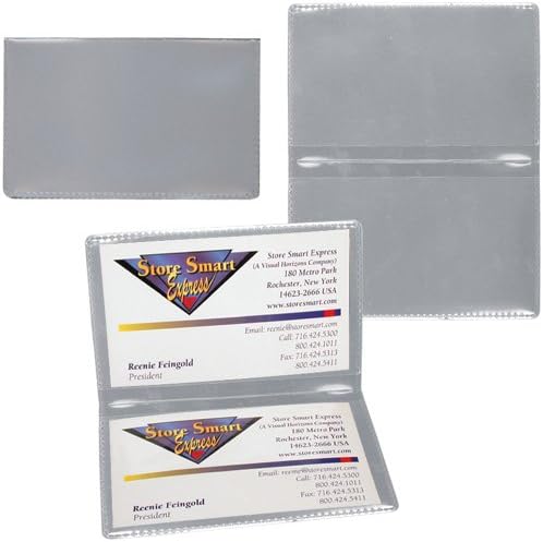 StoreSMART - Metallic Silver Folding Business Card Holders - 10 Pack - Polypropylene Plastic (RPP2915MS-10) - Image 3