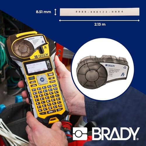 Brady Authentic (M21-187-C-342) PermaSleeve Heat Shrink Tubing for Control and Electrical Panels, Wire Harness, Black on White-For M210, M210-LAB, M211, BMP21-PLUS and BMP21-LAB Printers, .335" W 7' L - Image 7
