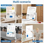 16x12 Clamp-On Desk Whiteboard, Double Sided Magnetic Dry Erase Memo Board - Image 5