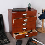 GoooodGift Wooden Drawers Small Wooden Box with Drawer, Brown - Image 2