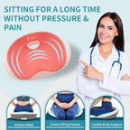FLORICH Seat Cushion Lumbar Support Pillow for Office Chair, Car Lower Back Support, Ergonomic Desk Chair Pillow for Butt and Back Support of Memory Foam Seat Pad(Pink) - Image 3
