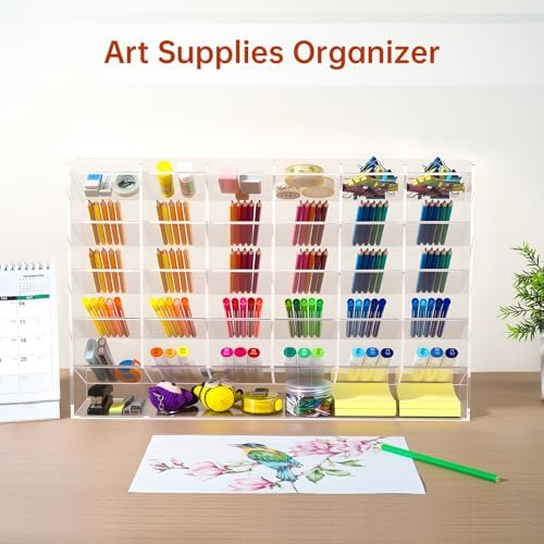 BEYGORM Acrylic Vertical Marker Organizer for 375 Markers, Desk Orgaizer - Image 5