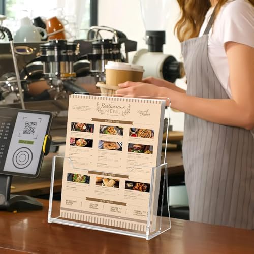 Acrylic Brochure Holder 8.5 x 11 inch 6 Pack, Flyer Holders Display Stand - Image 6