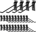 HARFINGTON 60pcs Slat Wall Hooks 10" Length Metal Pegboard Panel Display Wall Hanging Hook and Hanger for Garage, Retail, Shop, Supermarket, Black by HARFINGTON