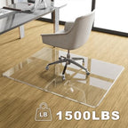 MESAILUP Beveled Edge Office Chair Mat for Carpet or Hardwood Floor 42" x 42" Clear Chair Mats for a Smooth Glide and Easy Roll On/Off, Heavy Duty and Non-Slip Pad Floor Ultimate Desk Chair Mat - Image 4